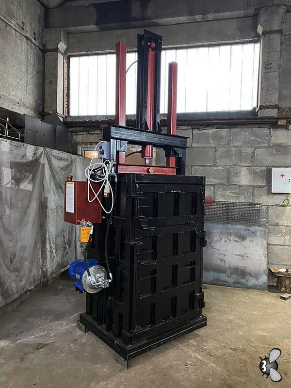 EURO Prasa hydrauliczna 16 ton do makulatury, folii PET, butelek plastikowych, szmat i tekstyliów