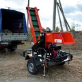 Измельчитель веток TN-130DКL (Дизель 14л.с) с конвейерной лентой 2м на прицепе