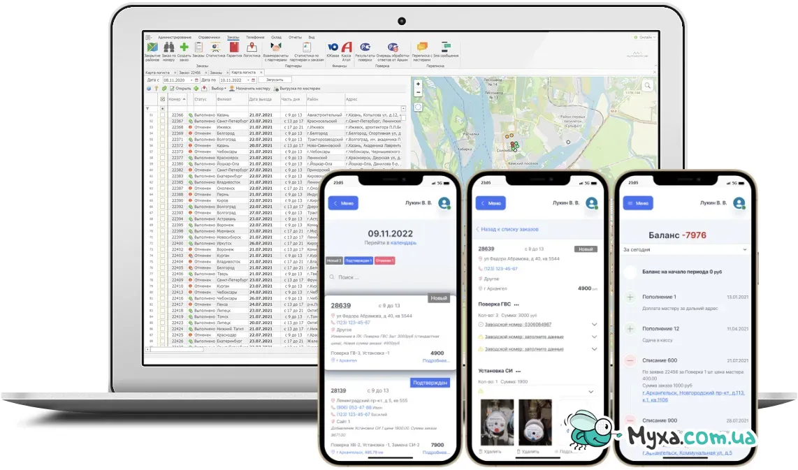 CRM система - Метрология для проверок и выездного сервиса
